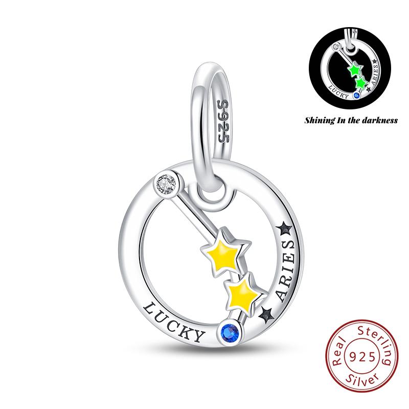 Best Selling Charms Copper Aries Constellation Charms Beads Fit Original Bracelets Diy Birthday For Woman Jewelry