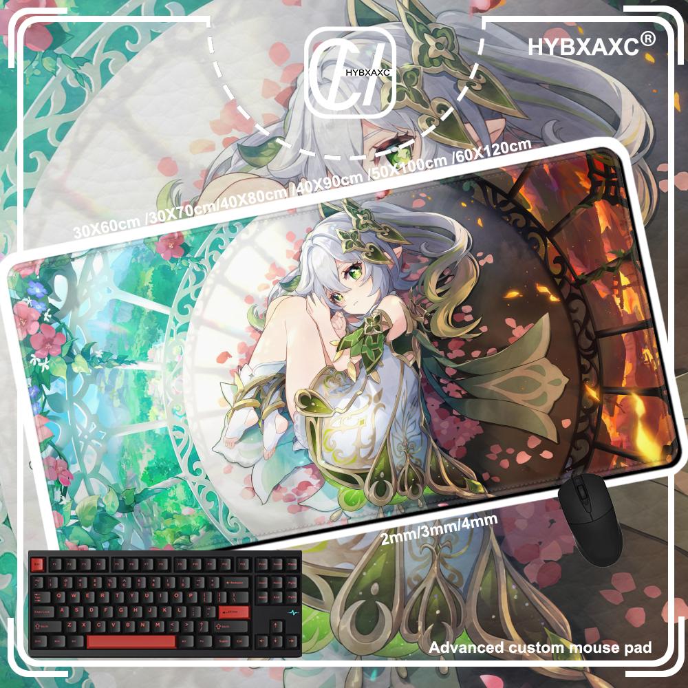 Nahida Mause Pad Genshin Impact Gaming Laptops Pc Accessories Rubber Mat Gamer Keyboard Deskmat Mausepad Mouse Mats Mousepad Xxl
