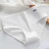 Women's Mid-Waist Milk Silk Panties Soft Breathable Candy Color Minimalist Underwear for Teens