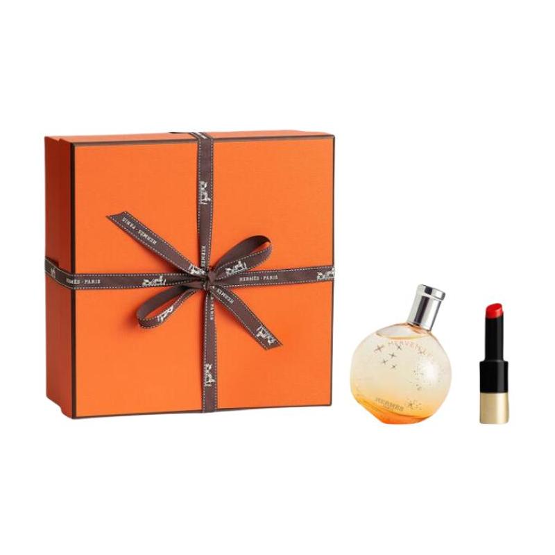 Hermes Eau de Toilette + Satin Lipstick Set Floral 27746143 27746143-Two-piece set: Orange Star Light Fragrance 30ml + Silk Lip Balm #75 3.5g