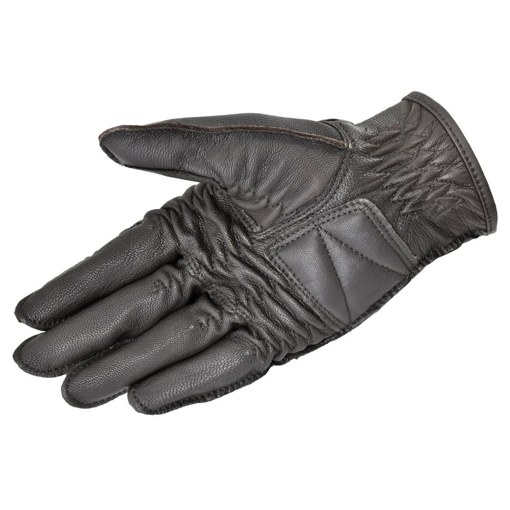 Komine Motorcycle Vintage Leather Dark Size M for and Genuine Leather Gloves, Brown, (GK-720 411), Spring, Summer, Autumn,