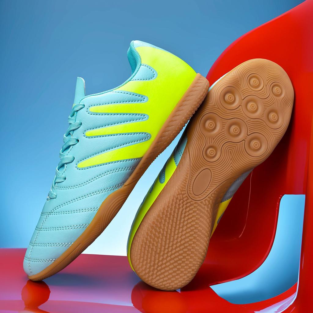 Popular Men'S And Women'S Low-Top Flat-Soled Football Shoes Breathable And Wear-Resistant Artificial Turf Professional Game Training Football Shoes