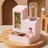 Automatic Hamster Feeder 3 in 1 Food And Water Dispenser 3-Cell Feeding Station with 125ml Bottle for Home Bunny Ferrets Small Animal