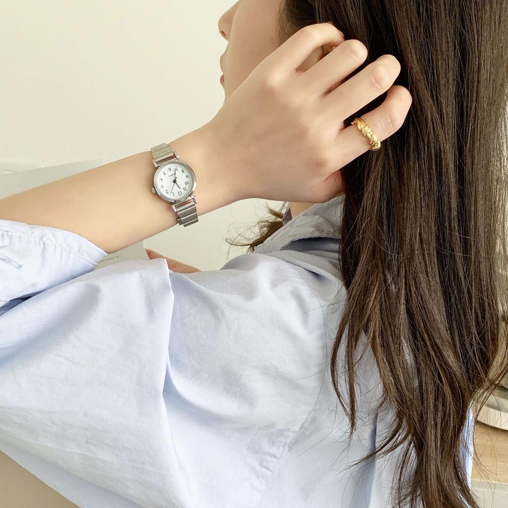 Steel Belt Small Niche High-End Watch Simple Student Steel Belt Quartz Watch Waterproof Women'S Watch