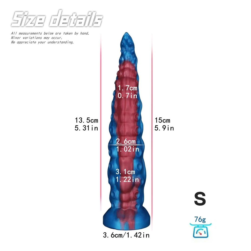 Anal Plug - Extra Long Silicone Octopus Tentacle for SM/BDSM Play, Liquid Silicone Toy for Women & Men, Adult Sex Toy