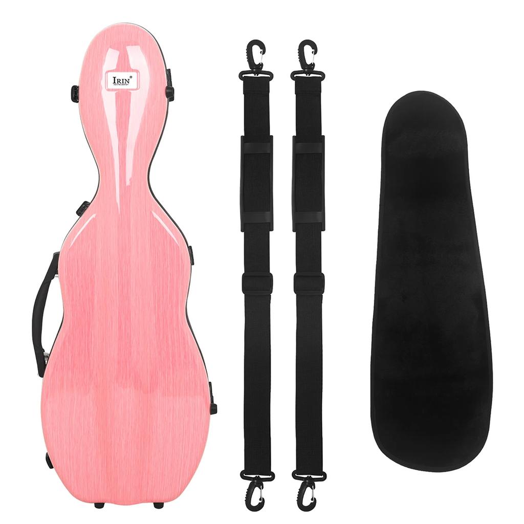 IRIN 4/4 Violin Case Carbon Fiber Colorful Violin Case with Hygrometer Adjustable Double Shoulder Strap Violin Parts Accessories