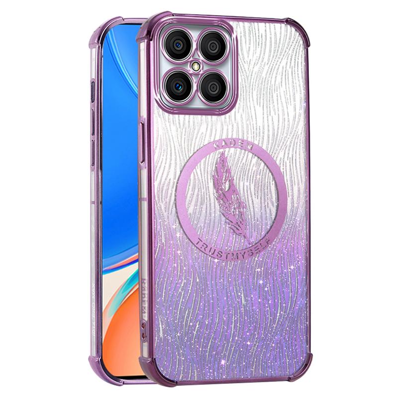 

KADEM For Honor X8 4G TPU Case Electroplating Glittery Phone Cover A
