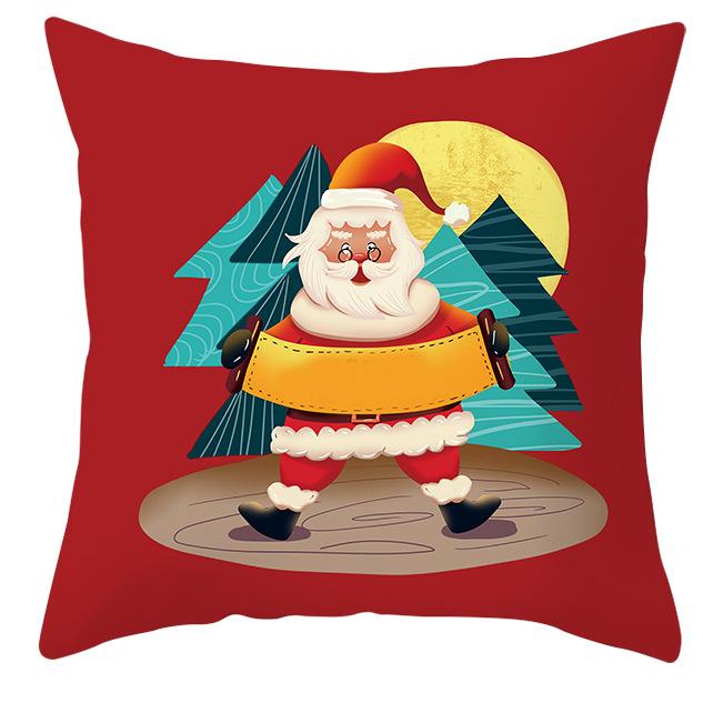 New Santa Claus Pillowcase Cute Christmas Home Cushion Cover Cute Cartoon Pillow