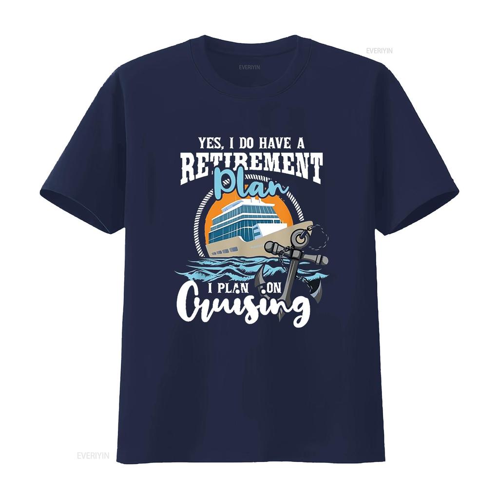 I Do Have A Retirement Plan Cruise Ship Cruising Cruiser T Shirt Black X Large vintage Washed Stretched graphic Versatile