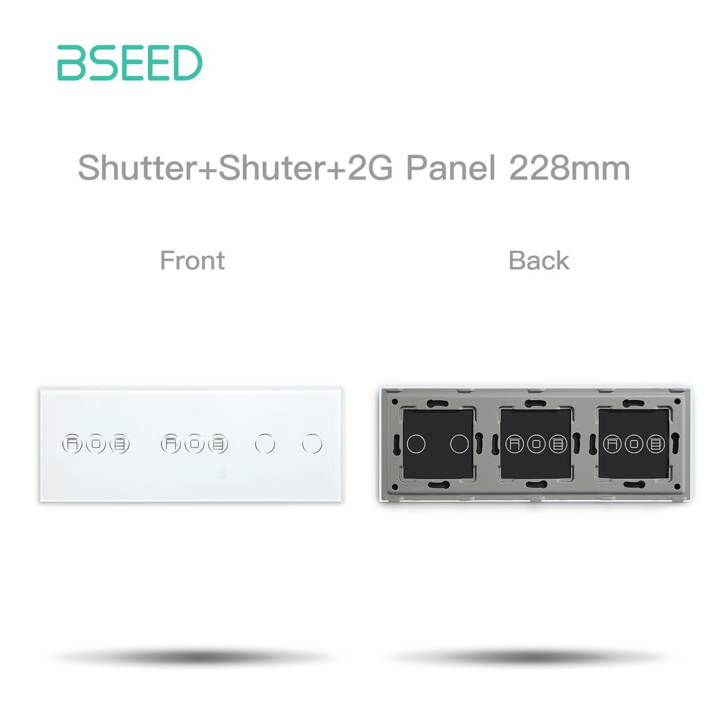 BSEED Interruptor Wifi para Estores de Rolo Tátil Interruptor para Estores Interruptores de Luz Inteligentes Peças de Função Painel de Vidro Combinação Livre DIY