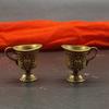 European Style Antique Teacup Ornaments Carved Holy Water Cup Cute Copper Teacup  Home Decor