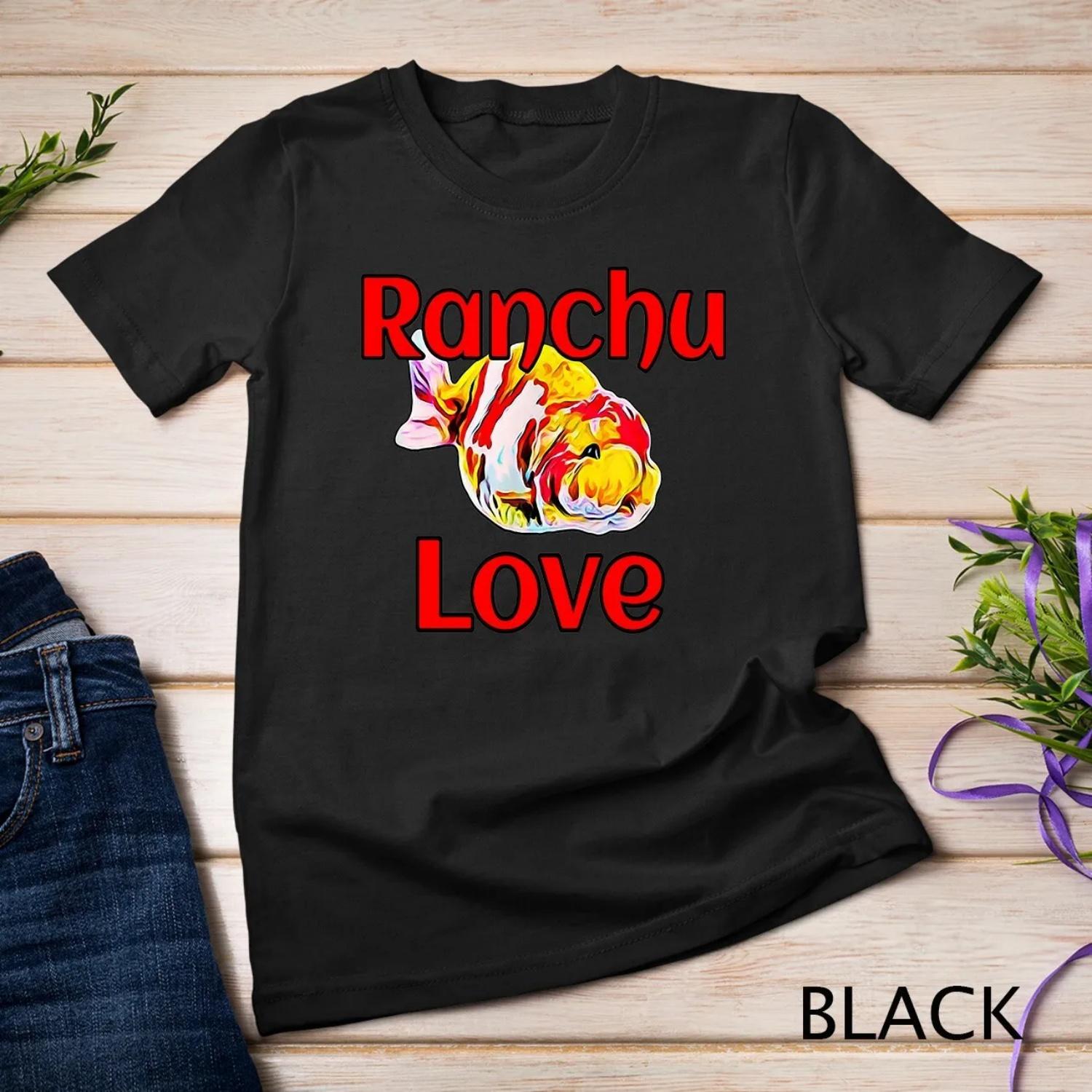 

Ranchu Goldfish Love Oranda Aquarium Fish Tank T Shirt S чёрный