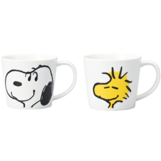 Snoopy & Woodstock Smile Face Pair Mug Set