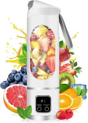 USB Rechargeable Portable Juicer Mini Blender with 12-Blades, Digital Display, Three Modes, Easy-to-Clean, Ideal for Smoothies & Fresh Juice