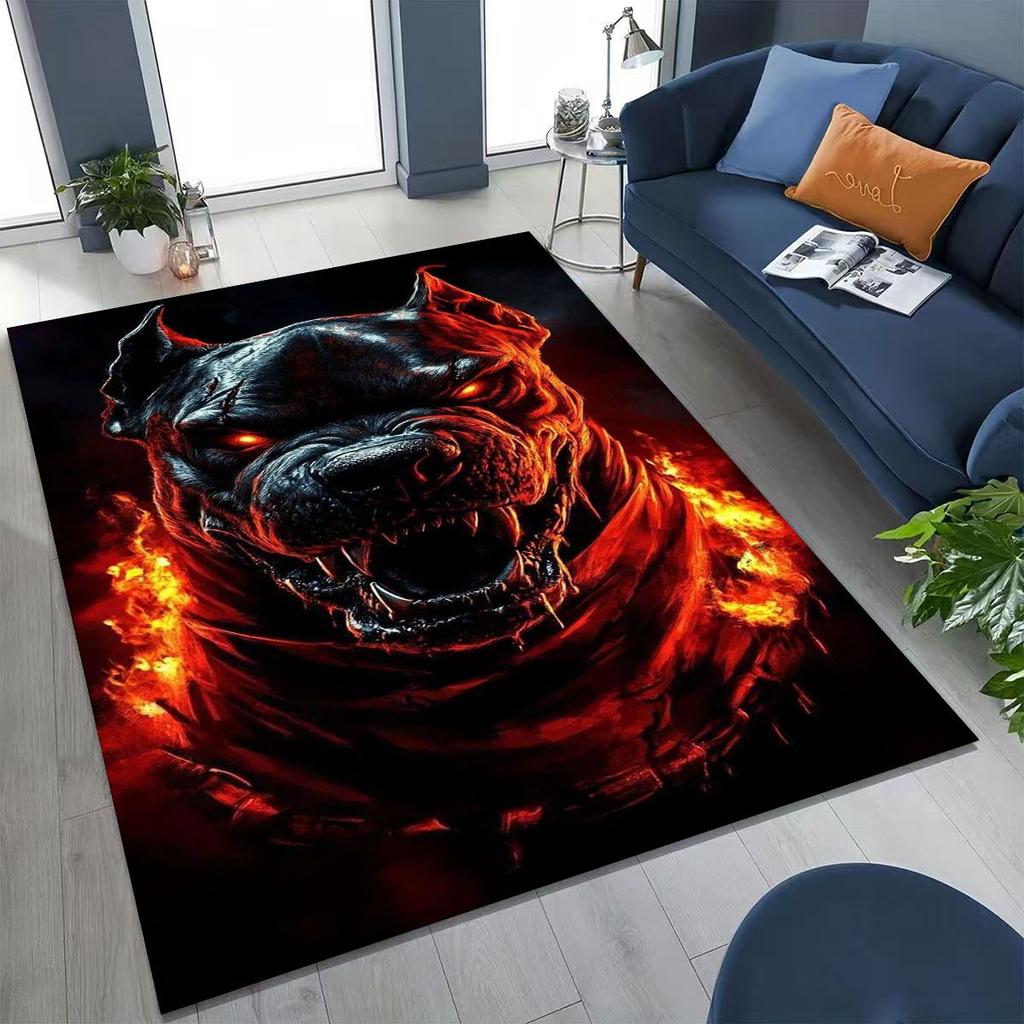 New French Bulldogs Pit Bull Dogs Rug for Bedroom Living Room Sofa Home Doormat Decor, Large Kids Play Non-slip Floor Mat