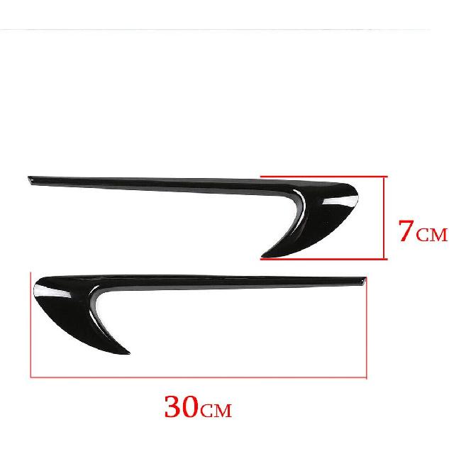 LLKUANG AMG Style Side Air Vent Fender Trim for Mercedes Benz C E GLC Class W205 W213 X253 (Glossy Black)