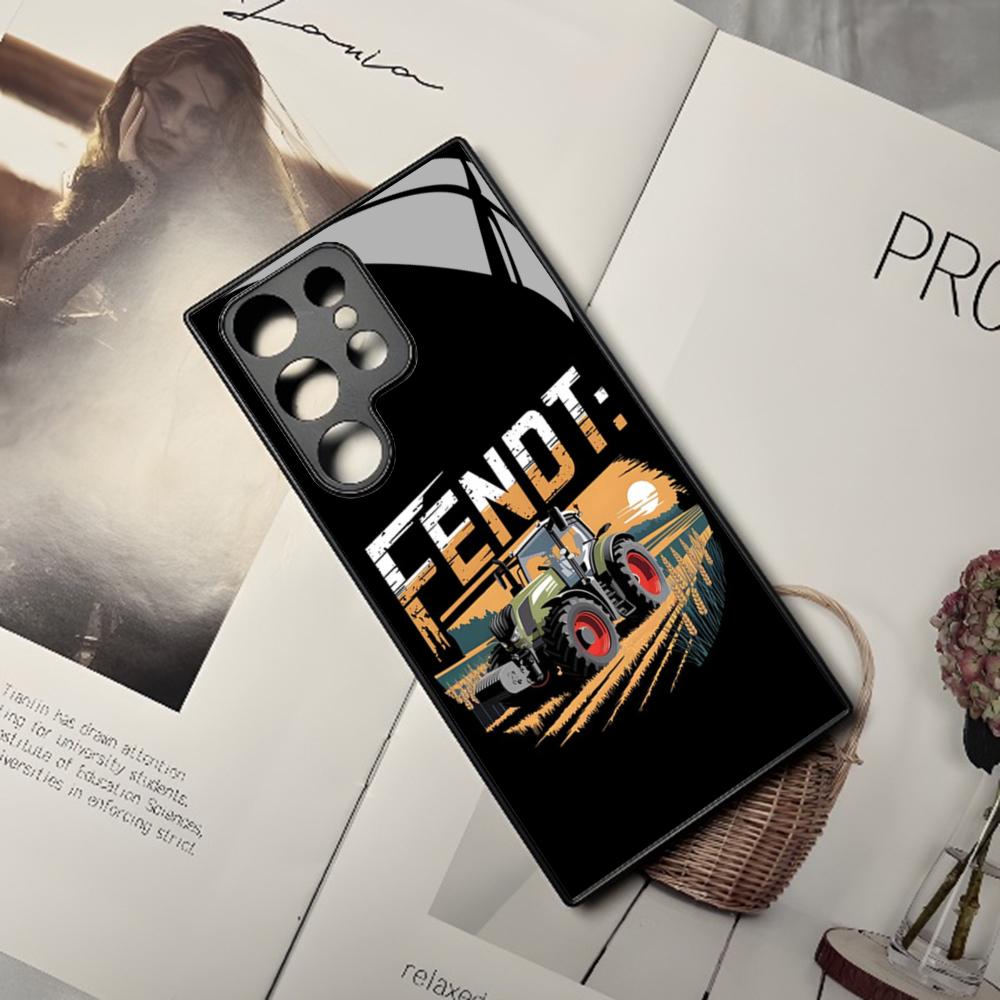 Fendt Phone Case For Samsung Galaxy S25 S24 S23 S22 S20 S21 Note20 Ultra Plus Fe Colored Silver Cover