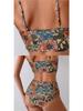 Women's One-Piece High-Waisted Printed Swimsuit - Sexy Bikini Separates