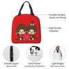 Monchhichi Cooled Lunch Lunch Thermal Cooler Lunch Soft Cooler Bag Bag, Black, Box, Insulation, Bag, Zippered, Compact, Bag, Bag, Tote/Eco