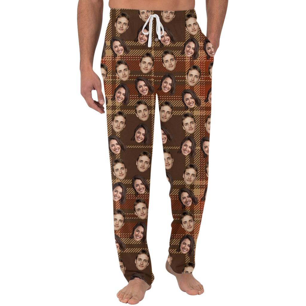 Men's Casual Pants with Pockets for Home Sleeping and Lounging
