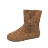 Retro Hollow Net Boots, Hole Shoes, Leather Boots Are Popular 2025 New Summer Breathable and Versatile Flat-bottomed Roman Cool Boots