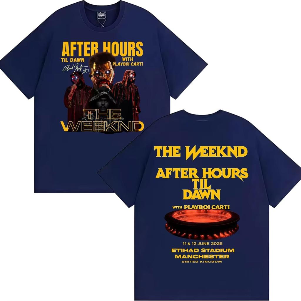 Summer Hot Sale The Weeknd After Hours Til Dawn with Playboi Carti 2026 Tour T Shirt Men Women Harajuku Hip Hop Punk T-shirt