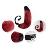 Fox for Cat Ears Headband and Faux Fur Tail for Halloween Cosplay Party Costume Accessories for Cat Ears Tail Set for Ad