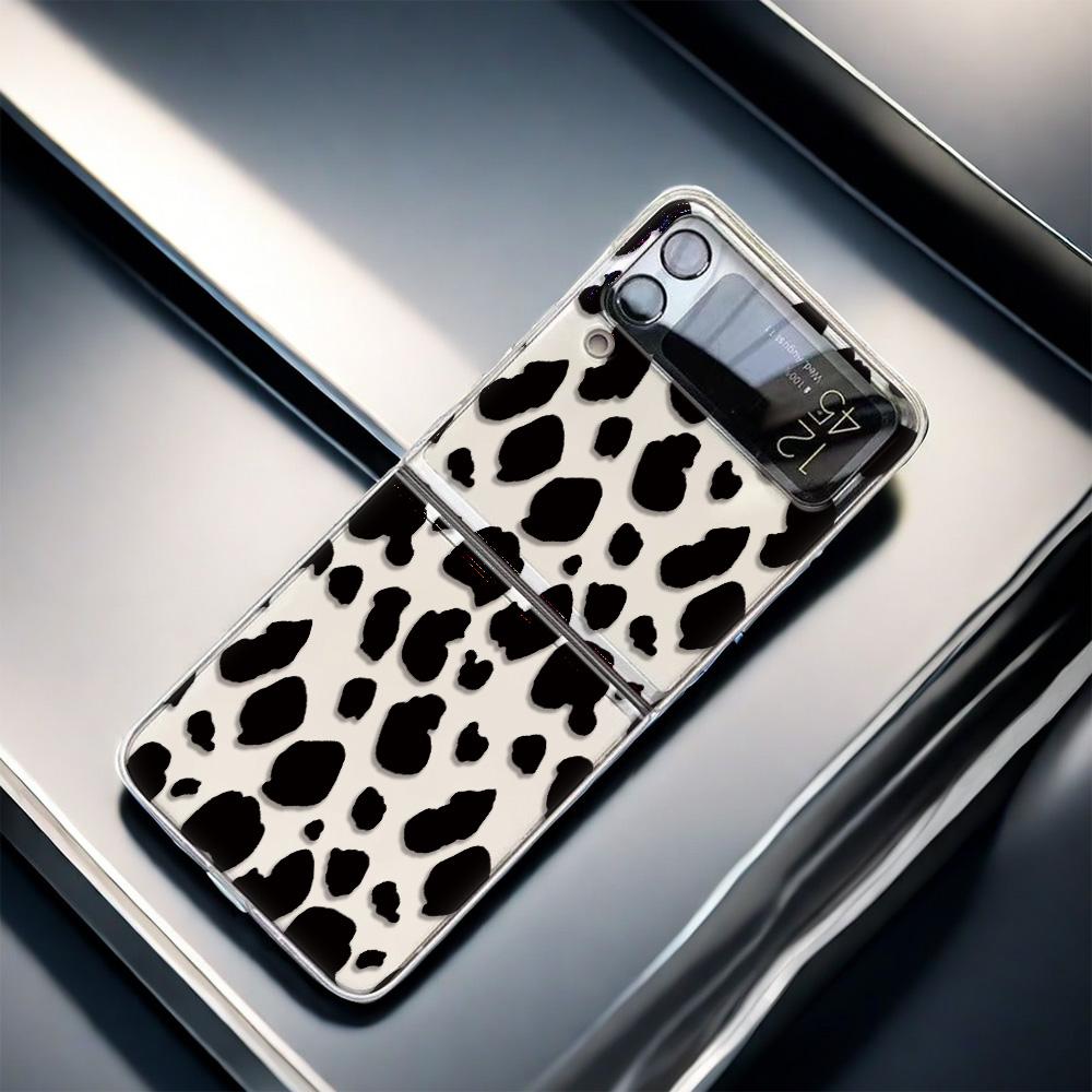 Golden Leopard Print F711 Phone Case For Samsung Z Flip 3 4 5 6 Cases Funda For Samsung Z FLIP 3 4 5 6 Cover Case Funda Coque