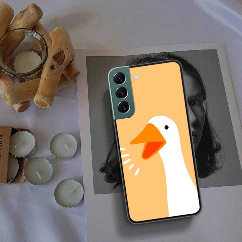Flying Duck Phone For Samsung Galaxy S20 FE S21 Plus S22 S23 S24 Ultra Case S10 S10E S9 S8 S7 Edge Cover Silicone Soft Coque Fun