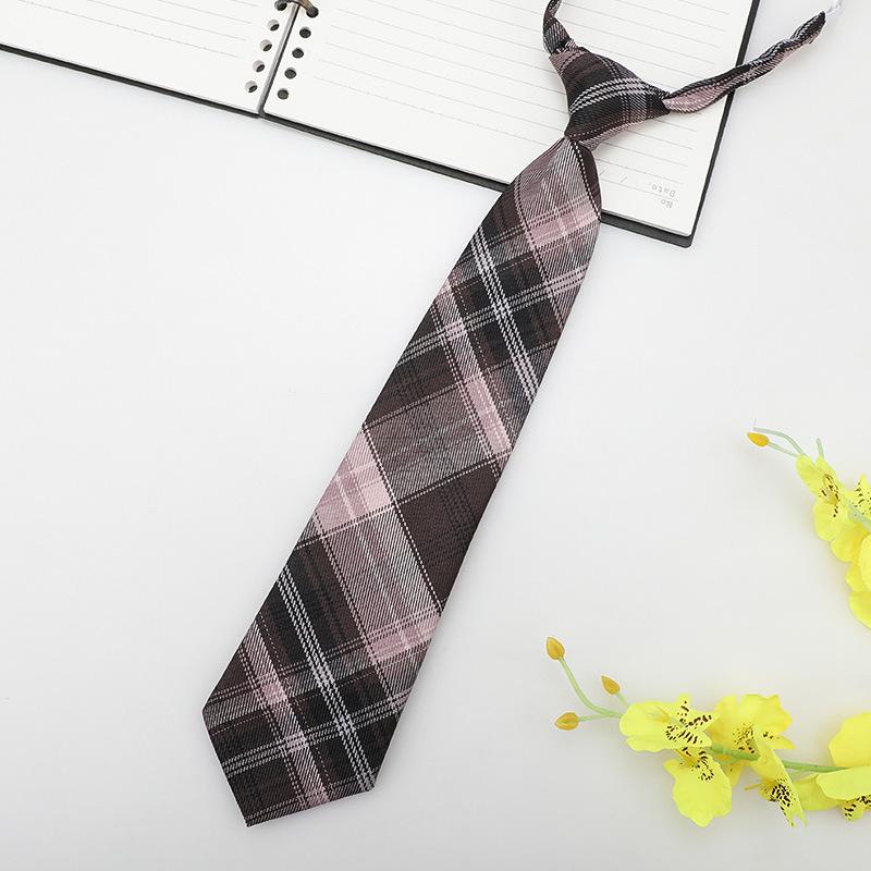 Jk Small Tie Female College Style Lazy Japanese Plaid Uniform Shirt Tie Student Ins Men'S And Women'S Short Styles Free Of Charge