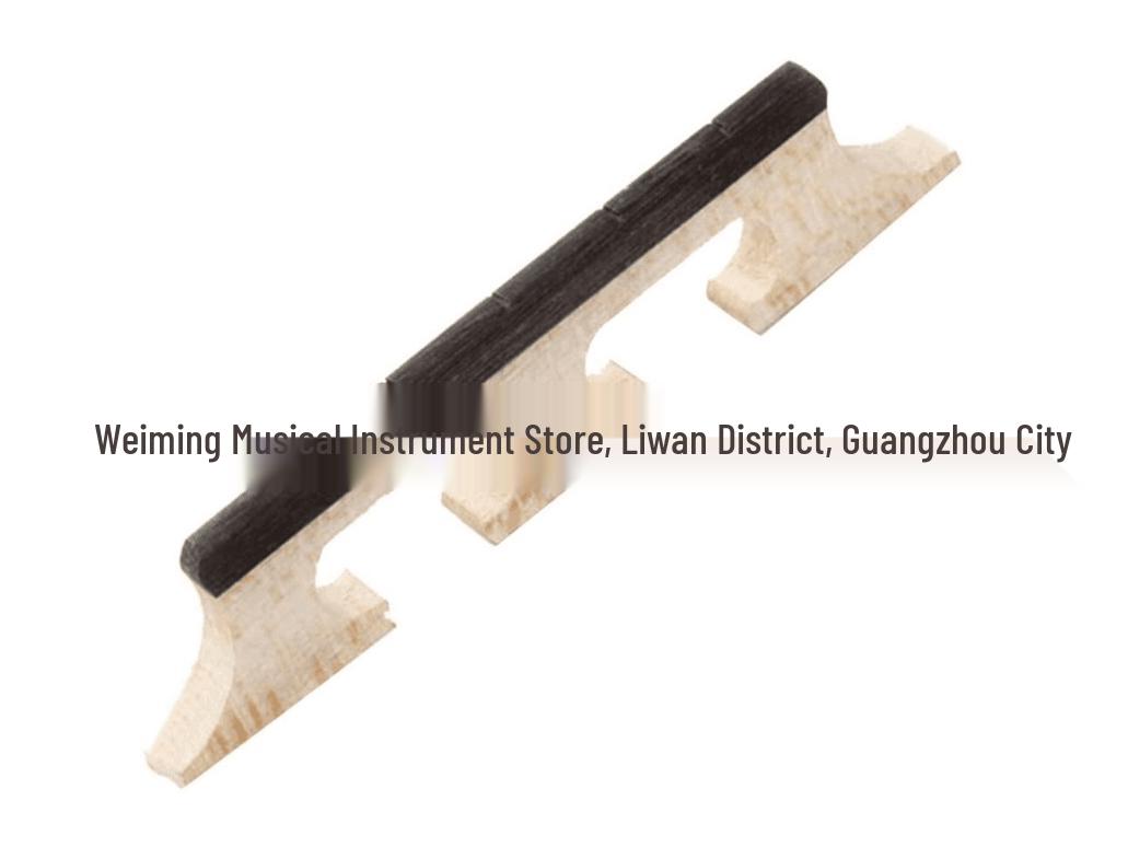 Solid Wood Ebony Maple Banjo Bridge for 4, 5, or 6 Strings - Banjo Accessory