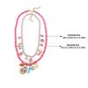 Imitation Pearl Bead Alloy Small Fish And Flower Geometric Pendant Double-Layer Necklace Set For Women Jewelry Gift