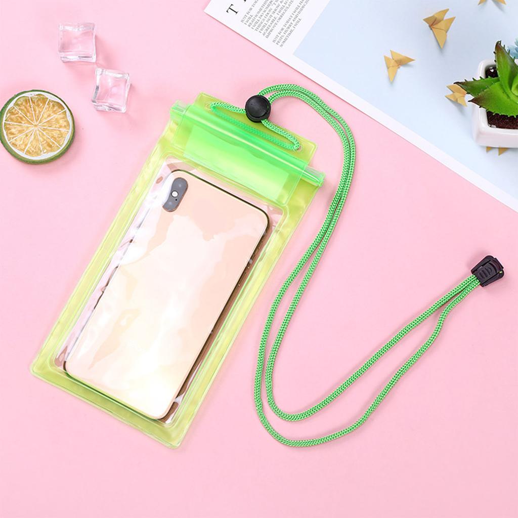 Phone Waterproof Case PVC Clear Three Layer Sealed Phone Dry Bag for Rafting Beach Swimming