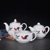 Large Ceramic White Teapot - Creative Persimmon Design for Home & Restaurant