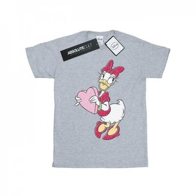 Womens/Ladies Daisy Duck Love Heart Cotton Boyfriend T-Shirt