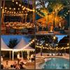 In-Stock 24V G40 Low Voltage String Lights with Remote, Dimmable & Waterproof for Garden or Camping Decor