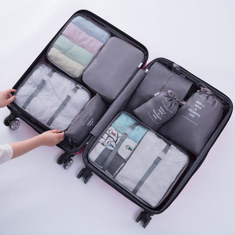 8-Piece Travel Storage and Organizer Set for Suitcases