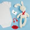 1 Set Clothes Set Christmas Outfit For Labubu 1 2 3 Red Santa Skirt Knitted Sweater Earmuffs Scarf Winter Dress Fashion