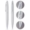 CROSS Ballpoint Satin Officially Imported Pen, Oil-Based, Karei, All-Over Chrome, AT0112-16,