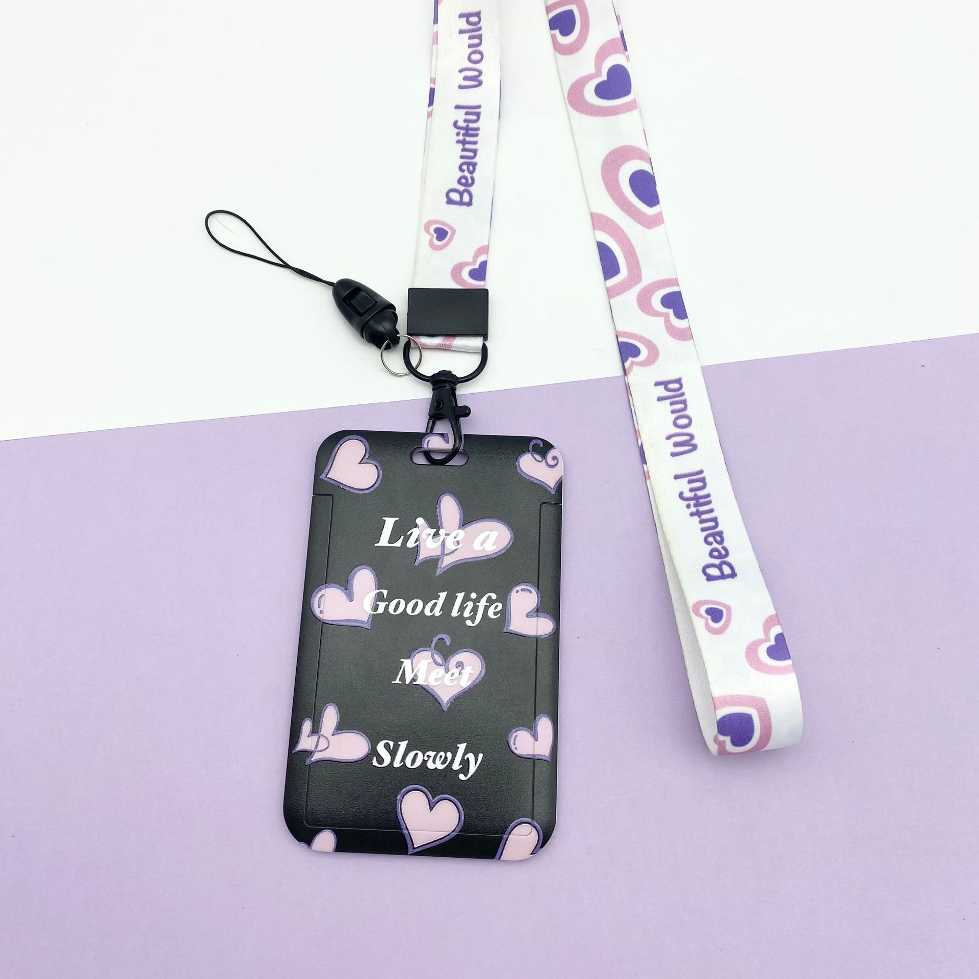 

Держатель для карт с изображением фруктов, чехол для бизнес-бейджа из АБС-пластика, чехол для сотрудника, студенческий ремешок, держатель для удостоверения личности, имени