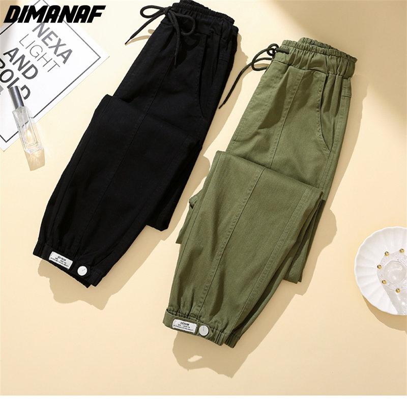 DIMANAF 2025 Rozmiar Plus Wiosna Damskie Spodnie Moda Luźny Patchworkowy Styl Paski Damskie Spodnie Spodnie Zielone 4XL