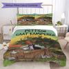 Juego de Ropa de Cama de Dibujos Animados Pettson y Findus, Suave Funda Nórdica con Estampado de Gato con Funda de Almohada para Habitación Infantil Decoración del Hogar