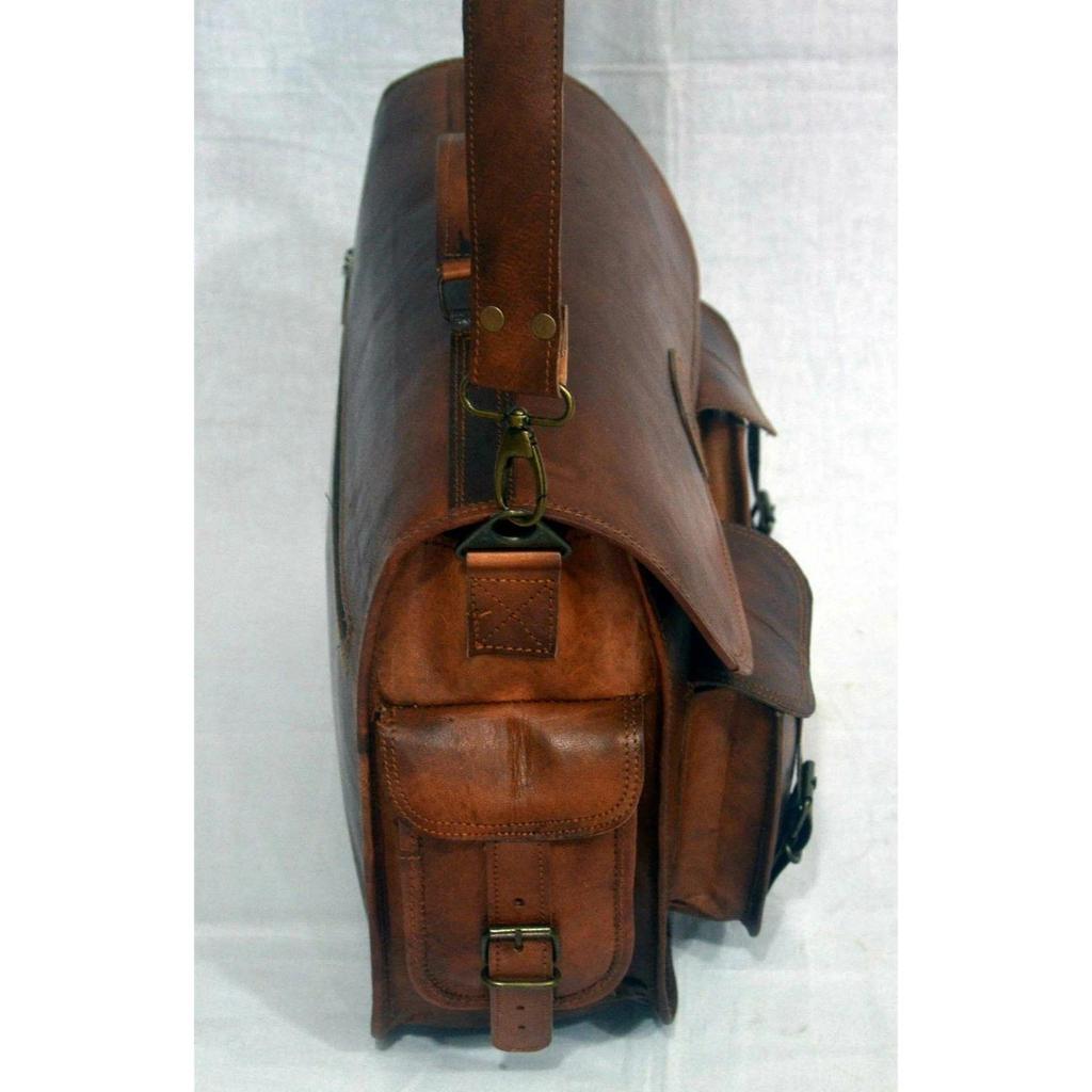 Bag Leather Laptop Messenger Men's Briefcase Vintage Satchel Handmade Genuine