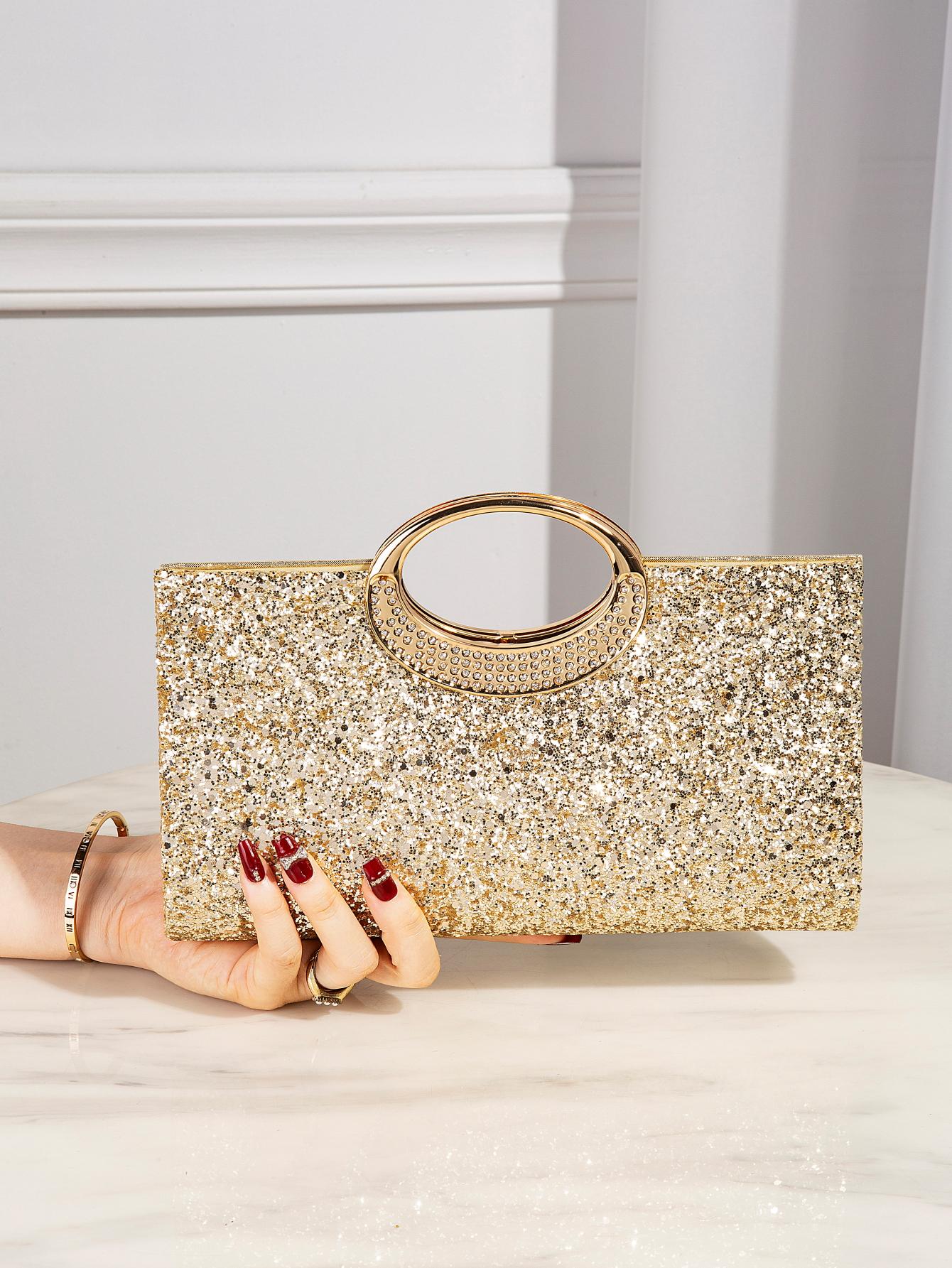 Блестящая, роскошная, красивая, элегантная сумочка, изысканная и модная вечерняя сумка на цепочке, подходит в качестве подарка.