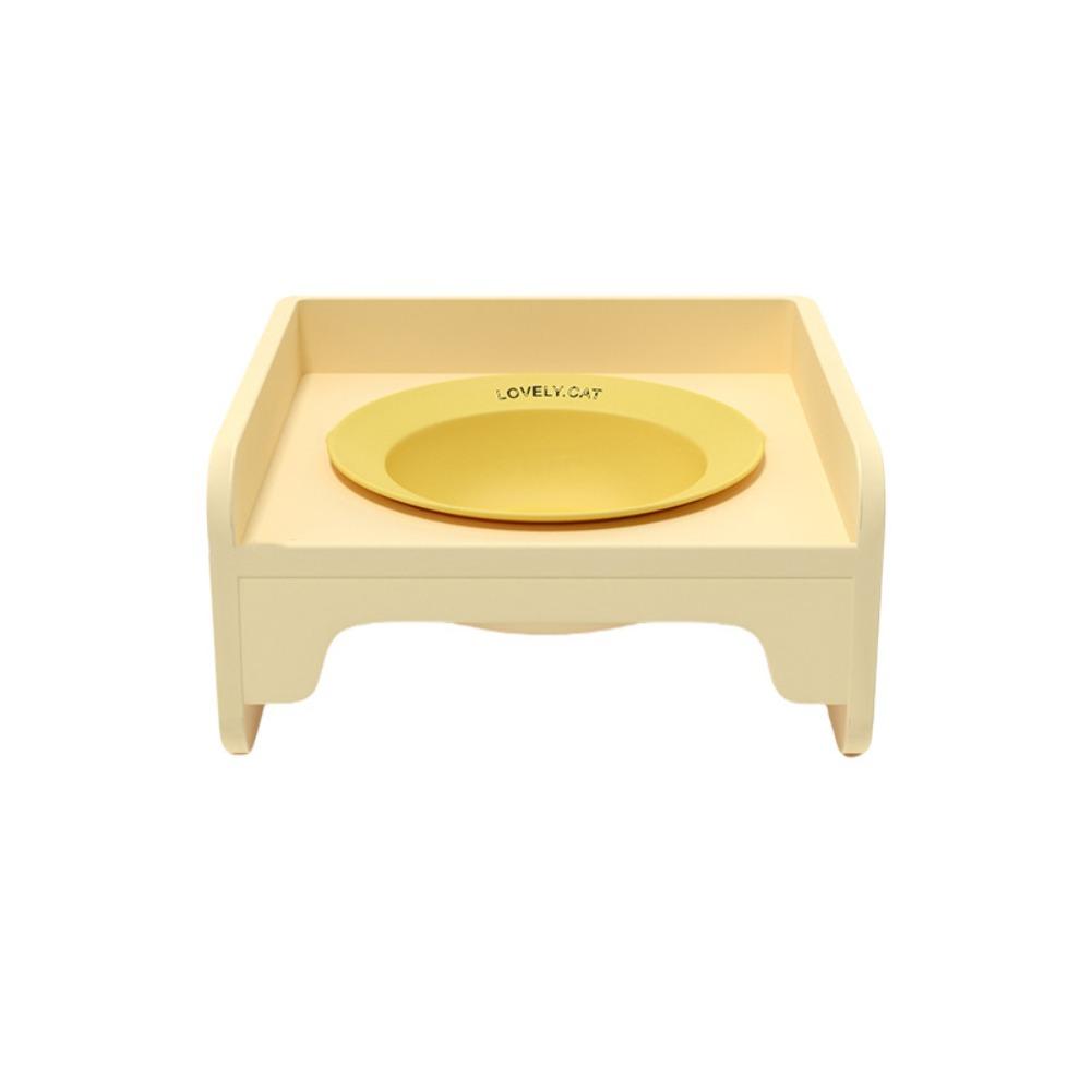 

Ceramic Basin Spill-proof Pet Bowl Set Removable Dog Food Bowl Stand Prevent Tipping жёлтый