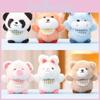 Panda Plush Doll With Pp Cotton Filling Short Plush Keychain For Children