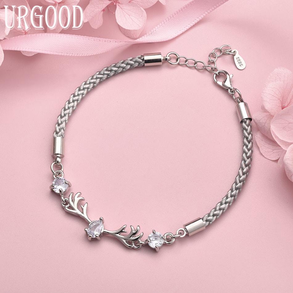 Stříbrný náramek 925 AAA se zirkony, módní svatební šperky