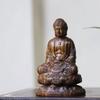 Miniature Shakyamuni Buddha Statue, Wood Carving, Seated Shakyamuni Buddha Statue, Buddha Sculpture, Buddha, Buddha, Principal Buddha Statue for Buddh