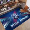 Custom Rug Chicago Cubs Pattern Print Name Text Soft Non‑Slip Floor Carpet for Home Indoor Decoration
