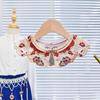 Embroidery Hanfu Shawl Elegant Detachable Collar Retro Hanfu Shoulder Collar  Photography Prop